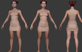 Gumroad - Zbrush Redhair Girl Body Basemesh