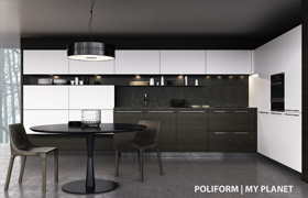 Kitchen Poliform My Planet Handle (vray, corona)