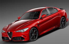 Alfa Romeo Giulia Quadrifoglio 2016 - 3D Model