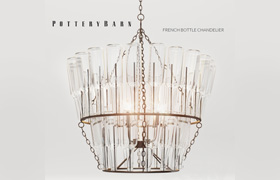 Potterybarn French bottle chandelier