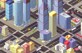 Low Poly Megapolis City Pack - 3D Models