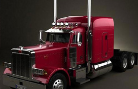 Peterbilt 379 Tractor Truck 1987 - Vray - 3D Model