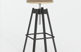 Industrial Barstool 001 - 3d model