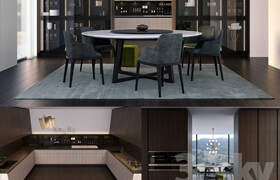 Kitchen Poliform Varenna Alea 2 (vray GGX, corona PBR)