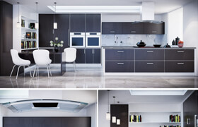 Modern kitchen set