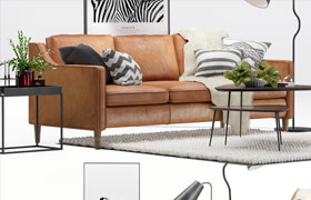 Scandinavian livig set 2. West Elm Hamilton sofa