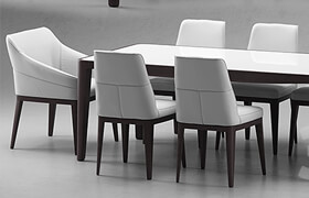 Table and chairs Natuzzi minerva, Saturno, Vesta