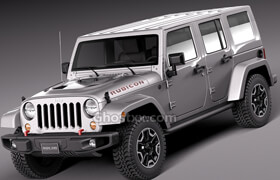 TurboSquid - Jeep Wrangler Rubicon 2014 - 808597