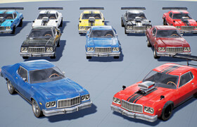 Cubebrush - Classic Muscle Car Vehicle Pack UE4