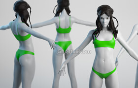 Cubebrush - Female Basemesh 04 - 3dmodel