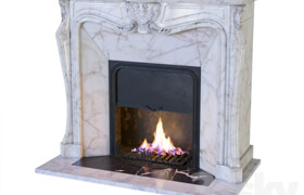 Classic fireplace with decor