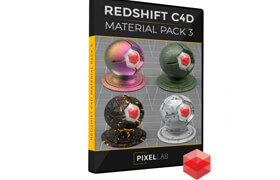 Pixel Lab Redshift C4D Material Pack 3