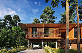 Fin studio Wood house Lumion 8 File