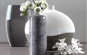 Cylinder Textured Bottle Vase