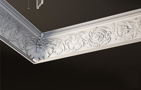 Stucco plaster cornice