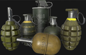 Cgtrader - Grenades Pack VR  AR  low-poly 3d model