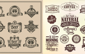 Vectors - Vintage Drinks Labels