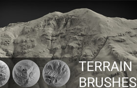 gumroad - JakBB - 100 Zbrush Terrain Brushes