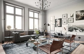 Cgtrader - Stockholm Interior scene 3D model