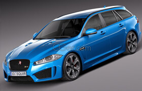 Cgtrader - Jaguar XFR-S Sportbrake 2015 - 3D model