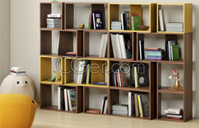 Designconnected pro models - CUTS BOOKSHELF COMPOSITION 4 & 5