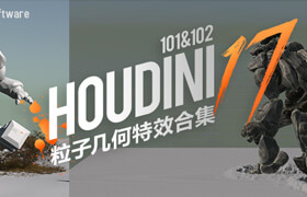 【正版】Houdini 17:101&102—粒子几何特效合集