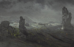 Jan Urschel rocky landscapes in Blender  ​