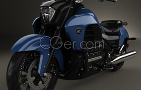 Hum3d - Honda Valkyrie GL1800C 2015 - Vray - 3D Model [3ds-c4d-fbx-lwo-max-obj-mb]