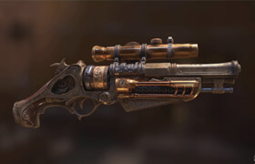 ​FlippedNormals - Steampunk Gun Game Asset in Blender Tutorial