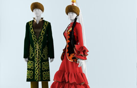 Kazakh holiday (wedding) dress