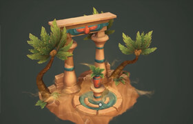 Artstation - Creating a Hand-painted Diorama in Blender by Jasmin Habezal