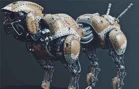 Levelup Digital - Modeling and Texturing a Mechanical Dog - Lennard Claussen