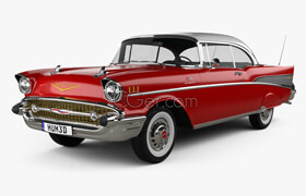 Hum3d - Chevrolet Bel Air Sport Coupe 1957 3D model