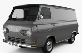 Hum3d - Ford E-Series Econoline Panel Van 1961 3D model