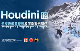 【正版】Houdini18-多模块嵌套模拟及渲染案例制作【全流程教学】