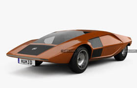 Hum3d - Lancia Stratos Zero 1970 3D model