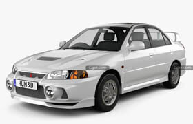 Hum3d - Mitsubishi Lancer Evolution 1997 3D model