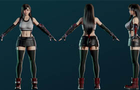 Turbosquid - Tifa Lockhart Rigged Model