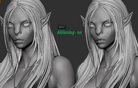 ArtStation - Anti-Aliasing effect real time script for viewport in Zbrush - plugin