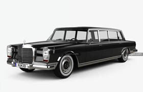 Hum3d - Mercedes Benz 600 W100 Pullman 1964 - 3dmodel