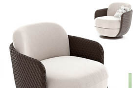 armchair Miles Lounge by Wittmann