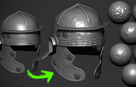 Artstation - Easy Metal Surface Brushes pack - zbrush 笔刷