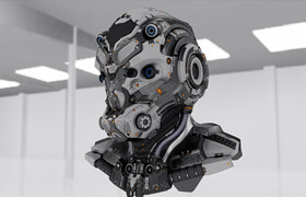 Sketchfab - Sci-Fi Helmet - Blue Neon