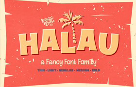 Halau - font