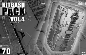 Artstation - Sci-Fi walls KitBash Vol 4 Pack 70+ by Serhii Voloshenko