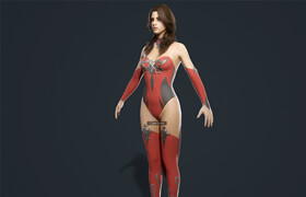 Cgtrader - Fantasy Girl Low-poly 3D model