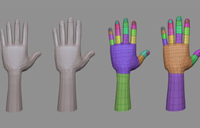 Artstation - Topology Hands cartoon  ZBRUSH IMM BRUSH (femalemale)