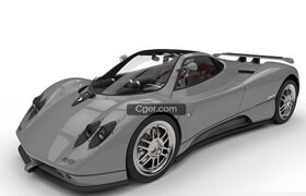 Pagani Zonda C12 Supercar High Poly