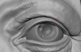 FlippedNormals - Sculpting the Facial Features in Zbrush