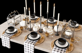 Black tableware